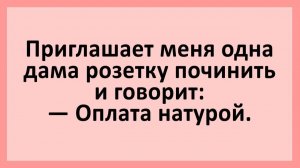 Дама позвала починить розетку, оплата натурой... | Анекдоты смешные | Юмор