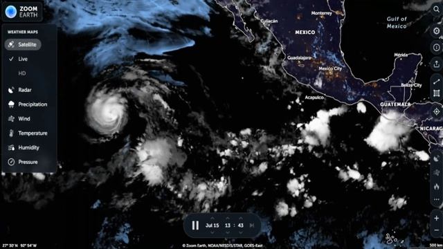 Miran Rubin - Major Hurricane Calvin 2023 I Zoom Earth | Weather Map & Hurricane Tracker I Deo 2