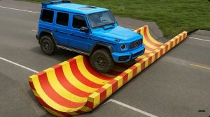 #2: Автомобили против перевёрнутых лежачих полицейских в BeamNG Drive!