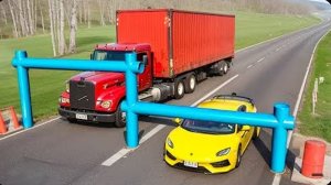 Автомобили против экстремально низких труб #5 в BeamNG Drive — BeamNG KING