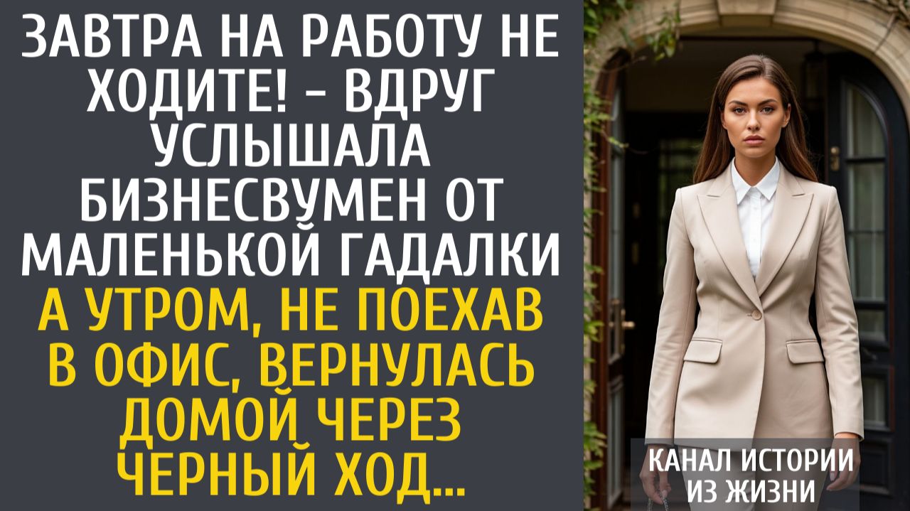 истории из жизни Завтра на работу не ходите! - вдруг услышала бизнесвумен от маленькой гадалки… смотреть онлайн
