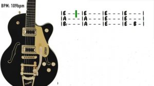 Old School Blues Shuffle Guitar Backing Track in E