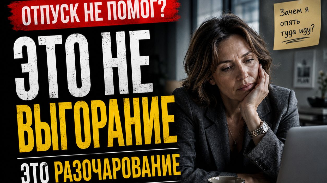 «Вы не выгорели — вы разочарованы»