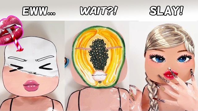 БУМАЖНЫЙ DIY 👄 КОМПИЛЯЦИЯ УХОДА ЗА КОЖЕЙ — ПОЛНАЯ ИСТОРИЯ 💅 ASMR