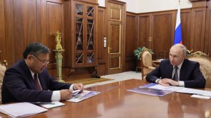 Владимир Путин встреча с главой Республики Тыва Владиславом Ховалыгом, Кремль, 22 мая 2026 года