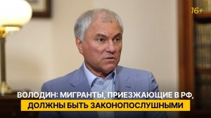 Володин: мигранты, приезжающие в РФ, должны быть законопослушными