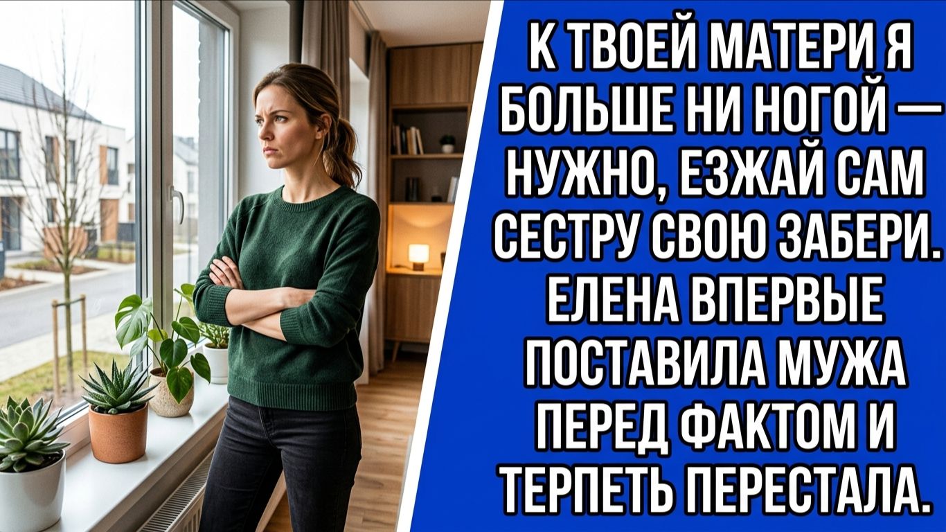 К твоей матери я больше ни ногой — нужно, езжай сам и сестру свою забери. Елена впервые поставила..