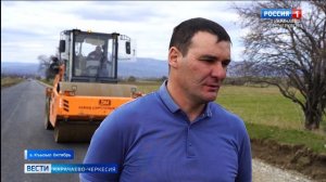 В ауле Кызыл Октябрь проводится масштабный ремонт главной дороги