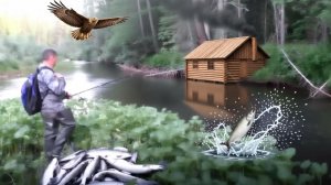 Охота и Рыбалка 2026 Тайга ИЗБА ХАРИУС Поплавочная УДОЧКА Гора КЛЕВОЕ МЕСТО Сибирь 6 день 23