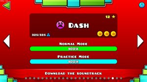 прохождение Dash 100%(Geometry dash) но с кликами(клики могут не совпадать)