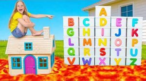 Настя и с друзьями учат забавный алфавит