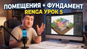 [BIM-SCHOOL 2026] 5. RENGA для начинающих — помещения + плита фундамента | Урок 5