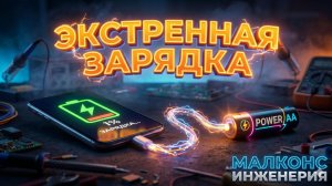 Как зарядить телефон от обычной батарейки