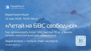 Онлайн-трансляция «Летай на БВС свободно!»: Как организовать полет БВС массой 30 кг и менее