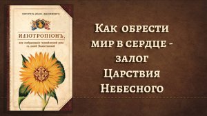 Как обрести мир в сердце - залог Царствия Небесного