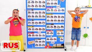 Влад и Никита собирают коллекцию игрушечных машинок # Hot Wheels Monster Trucks