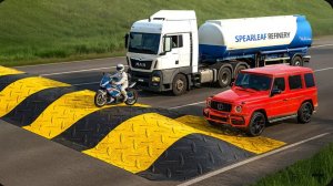 Автомобили против чудовищных лежачих полицейских | BeamNG Drive!