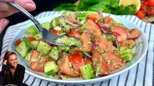 🥗 Салат, который съедают первым! Овощной салат с зелёной заправкой - свежий, сочный, ароматный