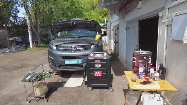 Opel Zafira Life 2.0 DW10FD Полная аппаратная замена масла в АКПП Aisin TF-82SC (EAT6)