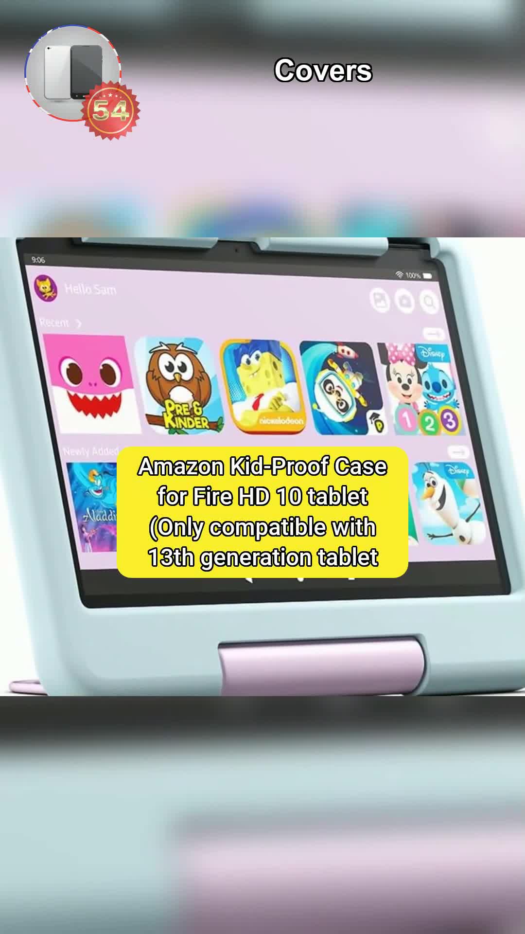 5⃣4⃣Amazon Kid-Proof Case for Fire HD 10 tablet (Only compatible with 13th generation tablet, 202...