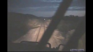 сход с рельс.камера на крыше поезда