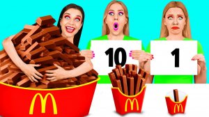 100 Слоев Еды Челлендж # Забавные Лайфхаки с Едой от BooBoom Challenge