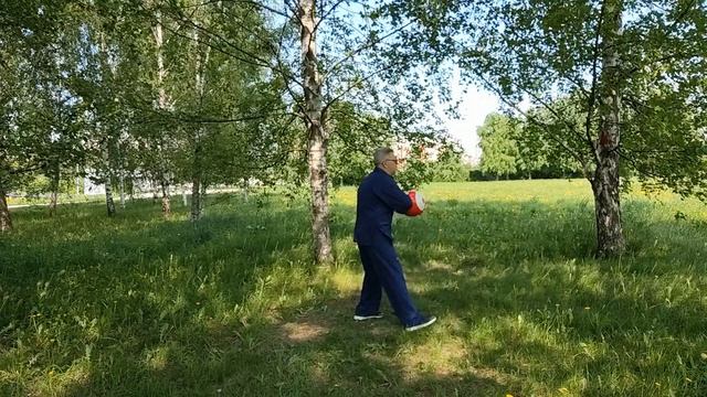 Упражнения с шаром Тайцзи весом 1.5 кг в ландшафтном парке Митино (8)