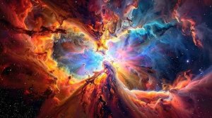 Space Star scene  Rainbow Nebula  - Free 4k Stock Footage