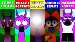 Sprunki Выигрыш и Проигрыш –  Фаза 1 , Фаза 2, New Human & OC All Repeat Fan Mod