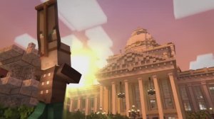 Тайна поезда в Minecraft — Железный голем vs Мародёр vs Житель, мини‑фильм‑анимация