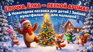 Ёлочка, ёлка — лесной аромат 🎄 Новогодняя песенка для детей | Зимний мультфильм для малышей
