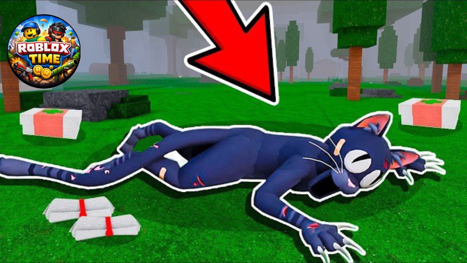 ROBLOX СПАСЕНИЕ КОШКИ в 99 НОЧЕЙ в ЛЕСУ 😱🐱🌲