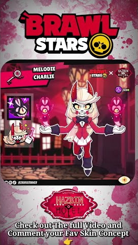 Hazbin Hotel Skin Idea's Brawl Stars Collab Skin Concept By Zoanix_Maker