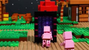 «Зомби против динамита»! Абсолютная защита деревни — анимация LEGO Minecraft