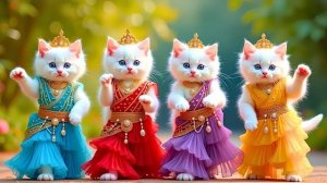 Отряд танцующих кошечек в королевских сари | Волшебное болливудское шоу танцующих котят