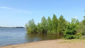 Прогулка у Камы. Деревья в воде. Кама разлилась.