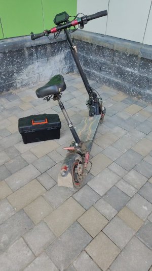 Установка аккумулятора и гидравлических тормозов Kugoo max speed