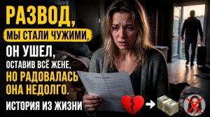 Развод, мы стали чужими, он ушел, оставив всё жене, но радовалась она не долго. История из жизни.