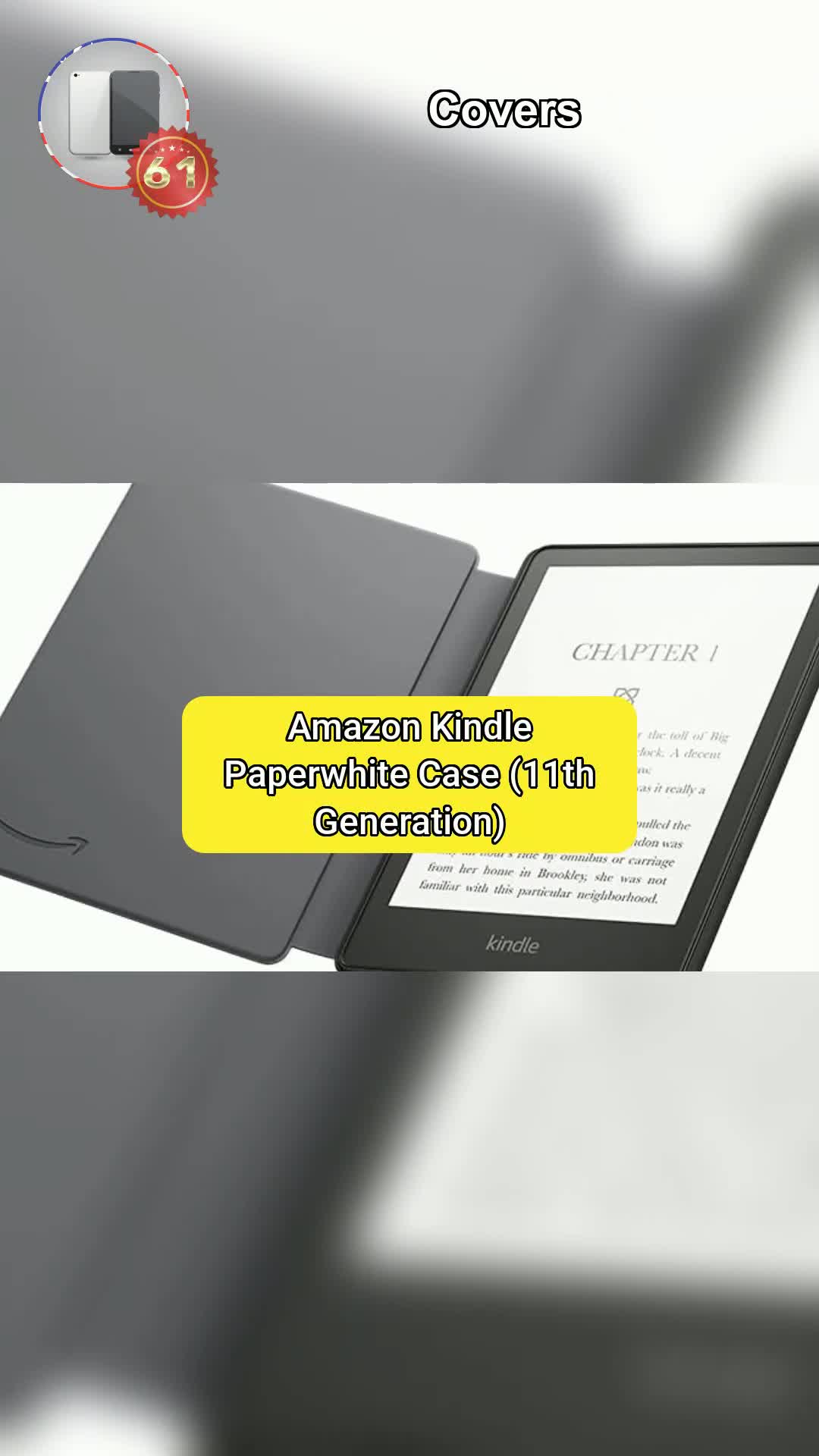 6⃣1⃣Amazon Kindle Paperwhite Case (11th Generation), Thin and Light, Foldable Protective Cover - ...