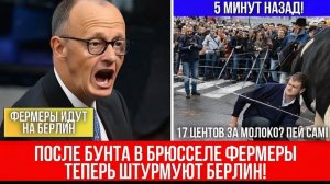 Friedrich Merz В ПАНИКЕ! Alternative for Germany ВСТАЛА НА СТОРОНУ БУНТУЮЩИХ ФЕРМЕРОВ