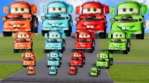 Для детей: Буксировщик больших и маленьких цветов Mater vs Поезда Thomas