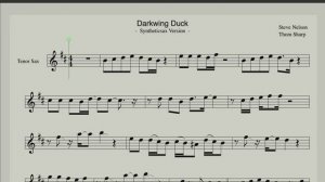 Darkwing Duck - Черный Плащ - ноты и минус для саксофона тенор версия саксофониста Syntheticsax