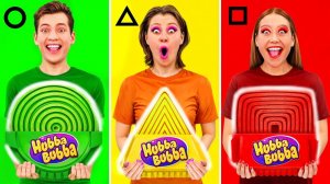 Геометрический Челлендж с Едой # Забавные Лайфхаки с Едой с 4Teen Challenge