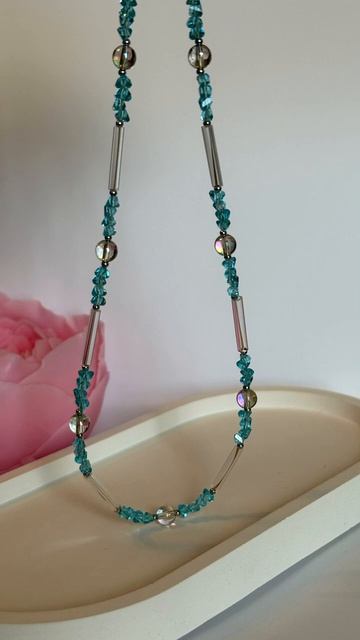 Чокер🩵 ручной работы #diy #love #handmadejewelry