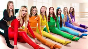 Новая Гимнастка в Радужной Команде! Радужные Девушки в Гимнастическом Челлендже Тим Тин