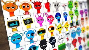 Сборник рисунков Incredibox Sprunki Ретейк Фаза 1 и Фаза 2