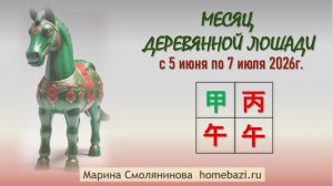 Прогноз на июнь 2026 года, период Деревянной Лошади 甲午 с 5 июня по 7 июля