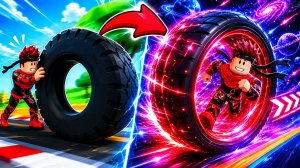 ДОКАТИЛ КОЛЕСО ДО КОСМОСА И СКАТИЛСЯ ВНИЗ В Ride tire slide down РОБЛОКС !