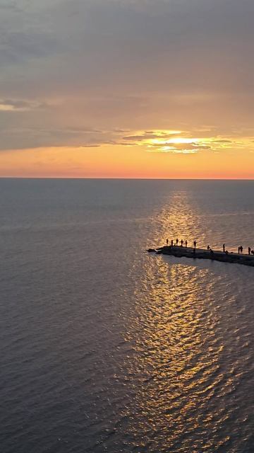 Анапа, красивый закат на Чёрном море