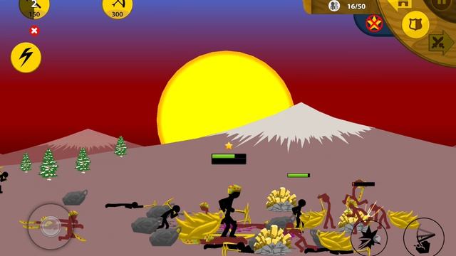 Stick War Legacy, миссия 40 ( insane, без баффов, без скинов, только рудокопы)